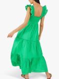 Accessorize Embroidered Tiered Maxi Dress, Green