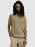 AllSaints Miller Short Sleeve Polo Shirt, Herb Green