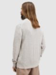 AllSaints Aubrey Organic Cotton Crew Neck Sweatshirt, Grey Marl