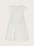 Monsoon Baby Truth Ruffle Occasion Dress, Ivory