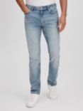 Reiss Ordu Washed Slim Leg Jeans, Light Blue