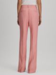 Reiss Millie Flared Tailored Suit Trousers, Pink