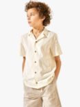 Angel & Rocket Kids' Kit Floral Embroidered Shirt, Cream