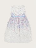Monsoon Baby Confetti 3D Petal Occasion Dress, Ivory