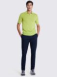 Moss Merino Blend Quarter Zip Polo Shirt, Green
