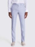 Moss Tailored Fit Linen Trousers, Light Blue