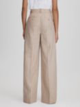 Reiss Odette Wide Leg Pinstripe Trousers, Neutral