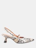 Whistles Nila Snake Effect Slingback Court Shoes, Multi