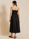 Albaray Woven Mix Bandeau Midi Dress, Black