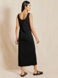 Albaray Jersey Rib Maxi Vest Dress, Black