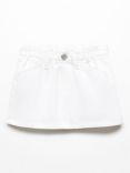 Mango Baby Cindy Denim Paperbag Waist Skirt, White