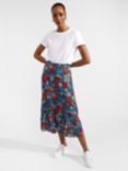 Hobbs Tilly Floral Print Midi Skirt, Multi
