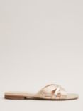 Phase Eight Leather Slip On Sandals, Gold
