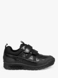 Pod Kids' Flow Spring Leather Trainers, Black