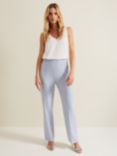 Phase Eight Alexis Pleat Waistband Suit Trousers, Pale Blue