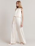 Ghost Elsie Wide Leg Satin Jumpsuit