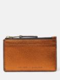 Jigsaw Ziptop Leather Card Holder, Copper