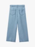 Benetton Kids' Wide Leg Chambray Trousers, Denim