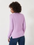 Crew Clothing Cotton Textured Stitch Crew Neck Jumper, Lilac