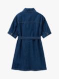 Benetton Kids' Chic Denim Shirt Dress, Blue