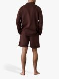 Piglet in Bed Linen Blend Pyjama Shorts Set, Conker Brown