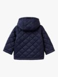 Benetton Baby Quilted Hooded Jacket, Night Blue