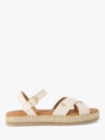 Carvela Sicily Leather Flat Espadrilles, Natural Putty