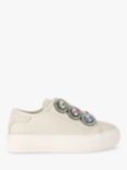 Kurt Geiger London Laney Octavia Leather Trainers, Natural Putty