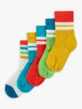 Frugi Kids' Reed Rainbow Rib Socks, Pack of 5, Multi