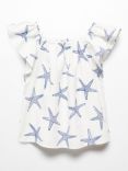 Mango Baby Starfish Print Dress, Natural White