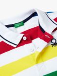 Benetton Kids' Stripe Short Sleeve Polo Shirt