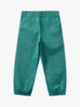 Benetton Kids' Cotton Cut Knee Detail Trousers, Sage Green