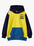 Benetton Kids' Cotton Colour Block Hoodie