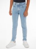 Tommy Hilfiger Kids' Modern Straight Fit Jeans, Salt & Pepper Light