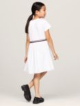 Tommy Hilfiger Kids' Flag Global Skater Dress, White