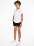 Tommy Hilfiger Kids' Essential Logo T-Shirt & Shorts Set, White/Desert Sky