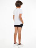 Tommy Hilfiger Kids' Essential Logo T-Shirt & Shorts Set, White/Desert Sky