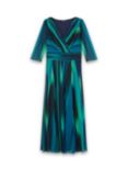 Scarlett & Jo Verity Wrap Maxi Dress, Green Ikat