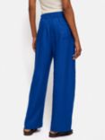 Jigsaw Wide Leg Linen Trousers, Blue