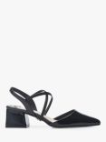 Moda in Pelle Caydence Two Part Block Heel Leather Court Shoes, Black