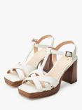 Moda in Pelle Quinnie Leather Heeled Sandals, Off White