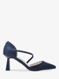 Moda in Pelle Camariya Lizard Effect Court Shoes, Navy