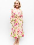 Cyberjammies Tessa Floral Print Dressing Gown, Pink/Multi