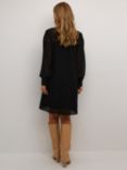 KAFFE Tilde Chiffon Knee Length Dress, Black