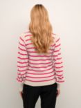 KAFFE Lizzy Stripe Jumper, Melange/Red