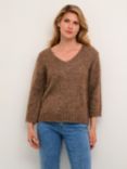 KAFFE Alioma Wool Blend Jumper, Soft Silt Melange