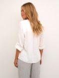 KAFFE Milia Linen Blend Blouse, Chalk