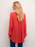 KAFFE Amber Long Sleeve Tunic Top, Cayenne