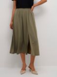 KAFFE Mally Jersey Midi Skirt, Vetiver