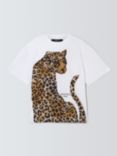 Weekend MaxMara Viterbo Leopard Graphic T-Shirt, White/Multi